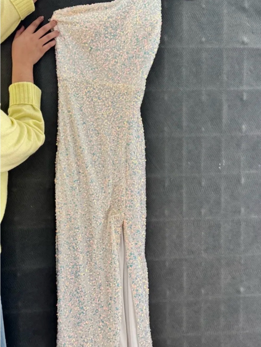 Windsor Iridescent Sequin Prom Dress in Light Multi - Picture 2 of 2